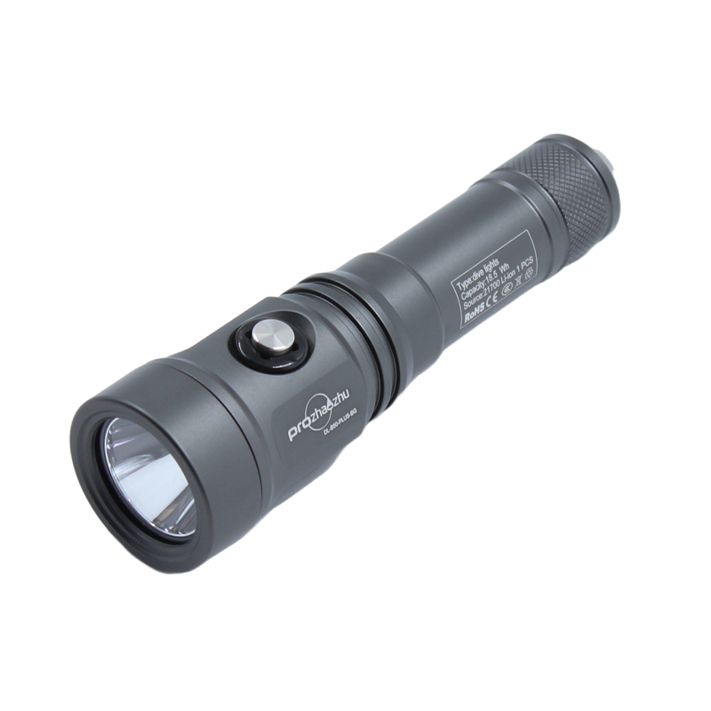 DL-B50-PLUS-BG LED Diving Flashlight,2500 Lumen Tight Beam,USB-C charging 21700 Li-ion,IP68 100 Depth Rating